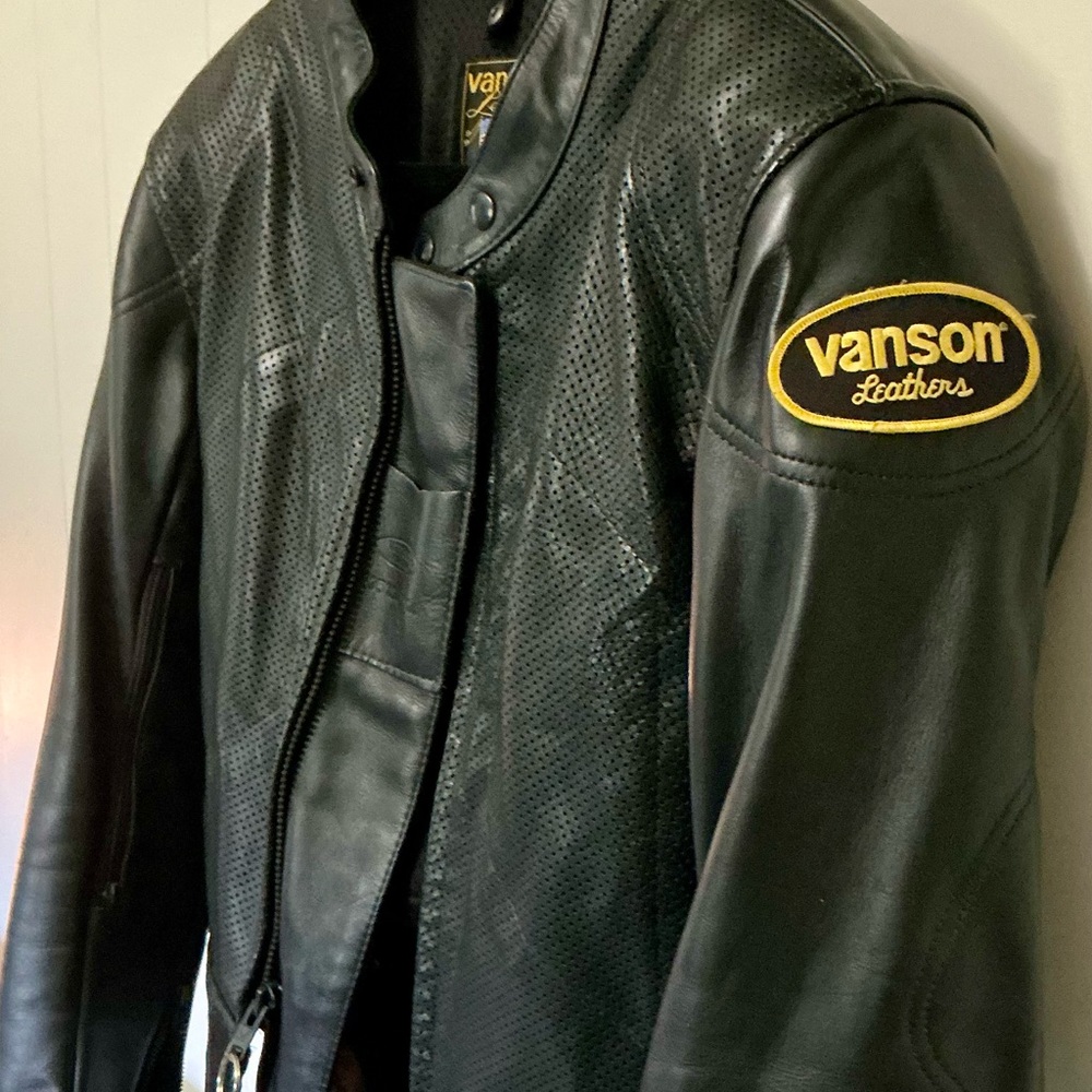 Vanson Black Leather Performance Jacket - image 3